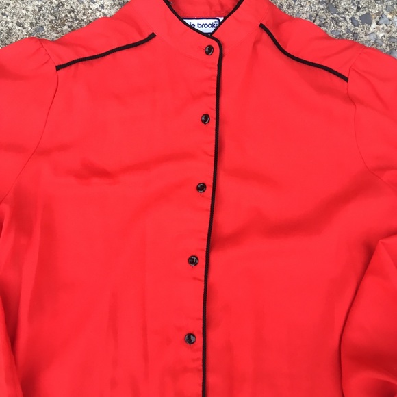 Bobbie Brooks Tops - Vintage 80’s Bobbie Brooks Black&Red Blouse Sz 7/8